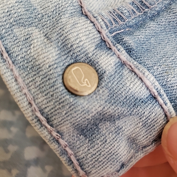 Vineyard Vines Blue Denim Jeans Girls Sz 16 Saylor Stone Wash Skinny Whales - Picture 9 of 9
